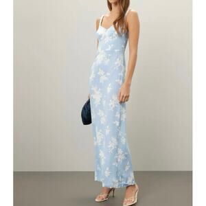 Reformation Reverie blue floral Dress Size 0